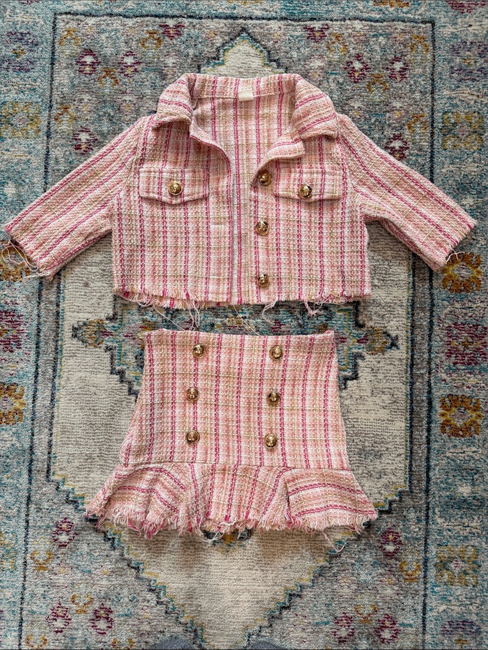 Girls tweed jacket and skirt set size 7